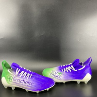 MCMC - Jets Bryce Hall Game Worn Custom Cleats Supporting First Choise W...