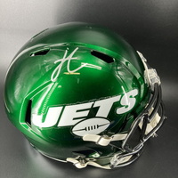 NFL - Jets Jordan Travis Signed Replica Speed Helmet