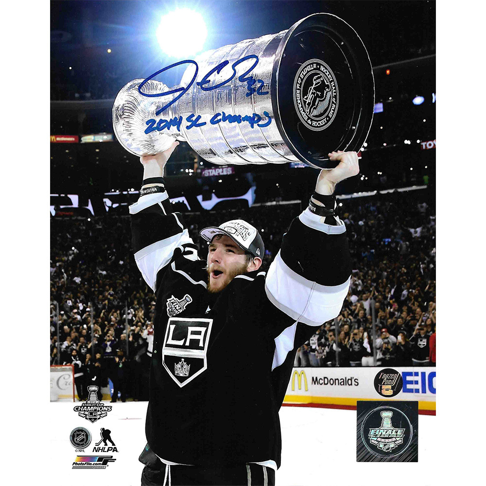 Jonathan Quick Autographed Los Angeles Kings 8X10 Photo w/2014 SC CHAMPS Inscription