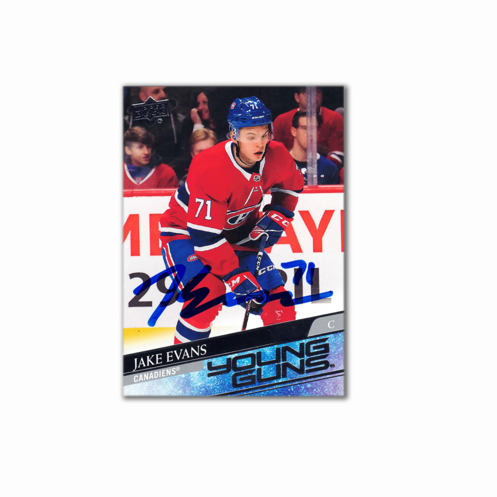 2020-21 UD Young Guns #247 JAKE EVANS Autographed Rookie Card