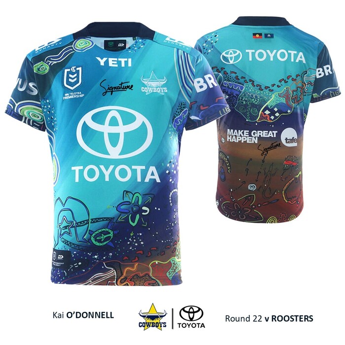 Photo of Kai O'Donnell #20 North Queensland Cowboys 2026 Indigenous *Player-Issue* Jersey
