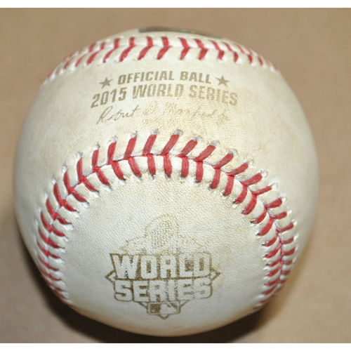 Game-Used Baseball - 2015 World Series Game 4 - New York Mets vs. Kansas City Royals - Batter: David Wright, Pitcher: Chris Young, Foul, Bot 3