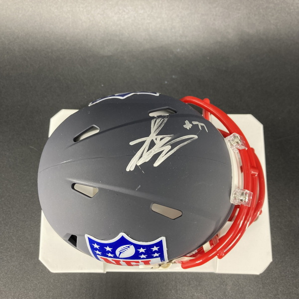 NFL - Eagles Anim Dankwah Signed Blue Shield Mini Helmet