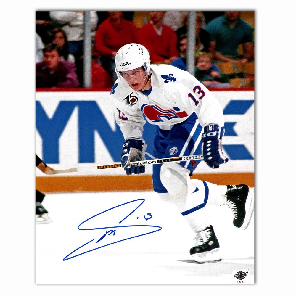 Mats Sundin Autographed Quebec Nordiques Away 8x10 Photo