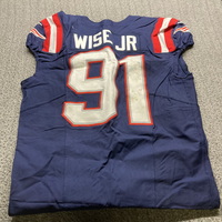 International Games - Patriots Deatrich Wise Jr. Game Worn Jersey (11/12...