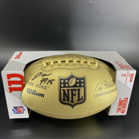 NFL - Buccaneers Jalen McMillan Signed Gold Composite Football