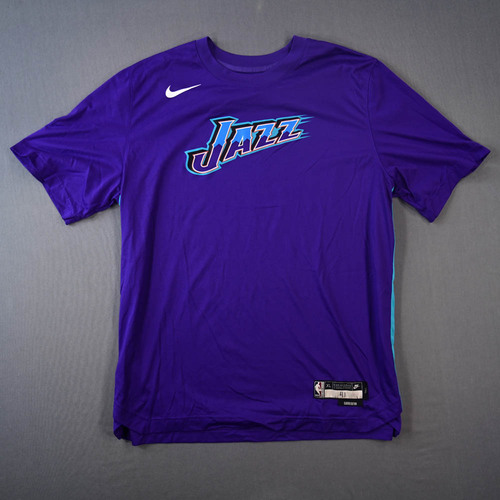 Image of Olynyk, Kelly - Utah Jazz - Game-Issued Classic Edition Short-Sleeved Shooting Shirt - 2022-23 NBA Season