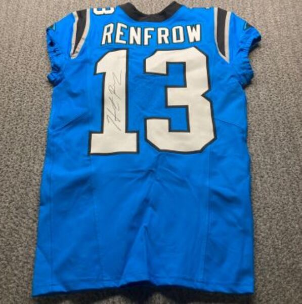 Crucial Catch - Panthers Hunter Renfrow Signed Game Issued Jersey Size 38