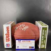 NFL - Vikings Steve Jordan Signed Authentic Football