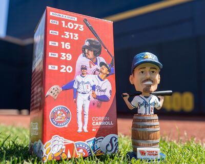 Amarillo Sod Poodles Corbin Carroll in a Barrel 