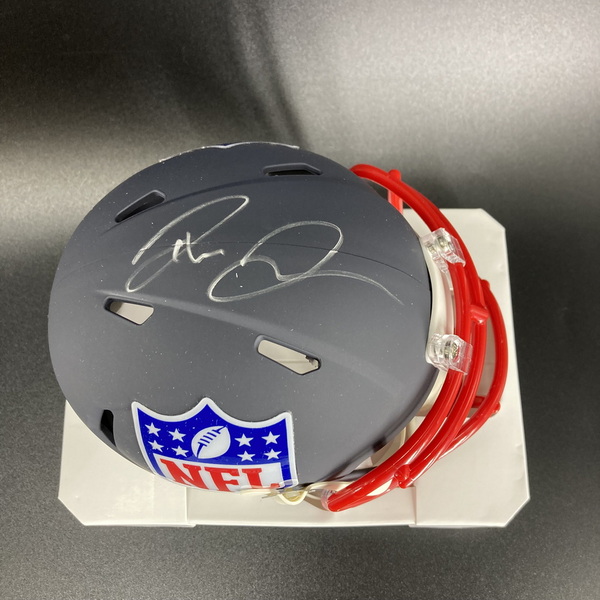 NFL - Giants Theo Johnson Signed Blue Shield Mini Helmet