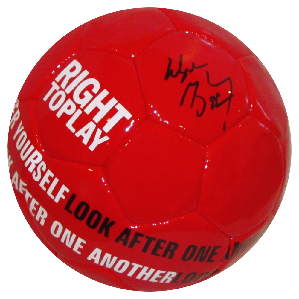 Wayne Gretzky Autographed Right To Play Soccer Ball