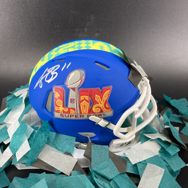 Eagles - AJ Brown Signed Commemorative Super Bowl LIX Mini Helmet With O...