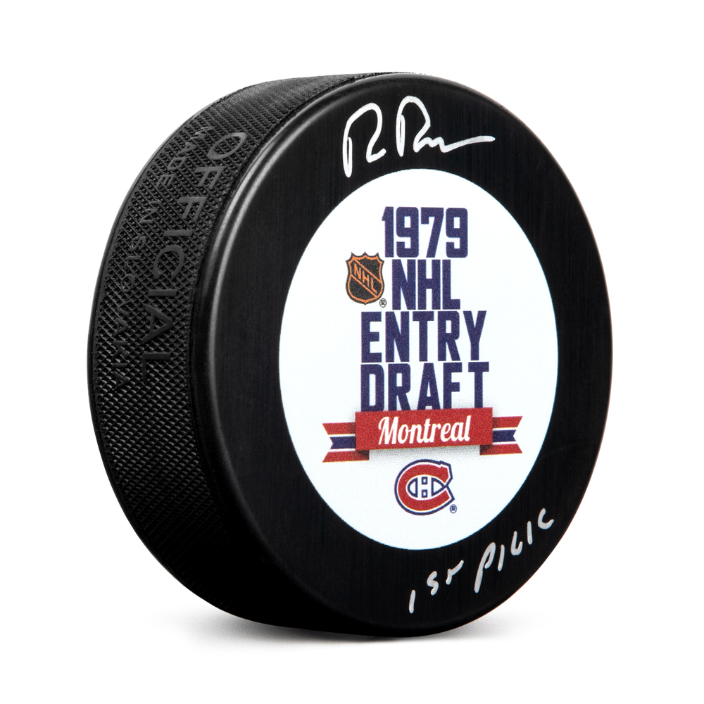 Rob Ramage Signed 1979 NHL Entry Draft Puck with 1st Pick Note