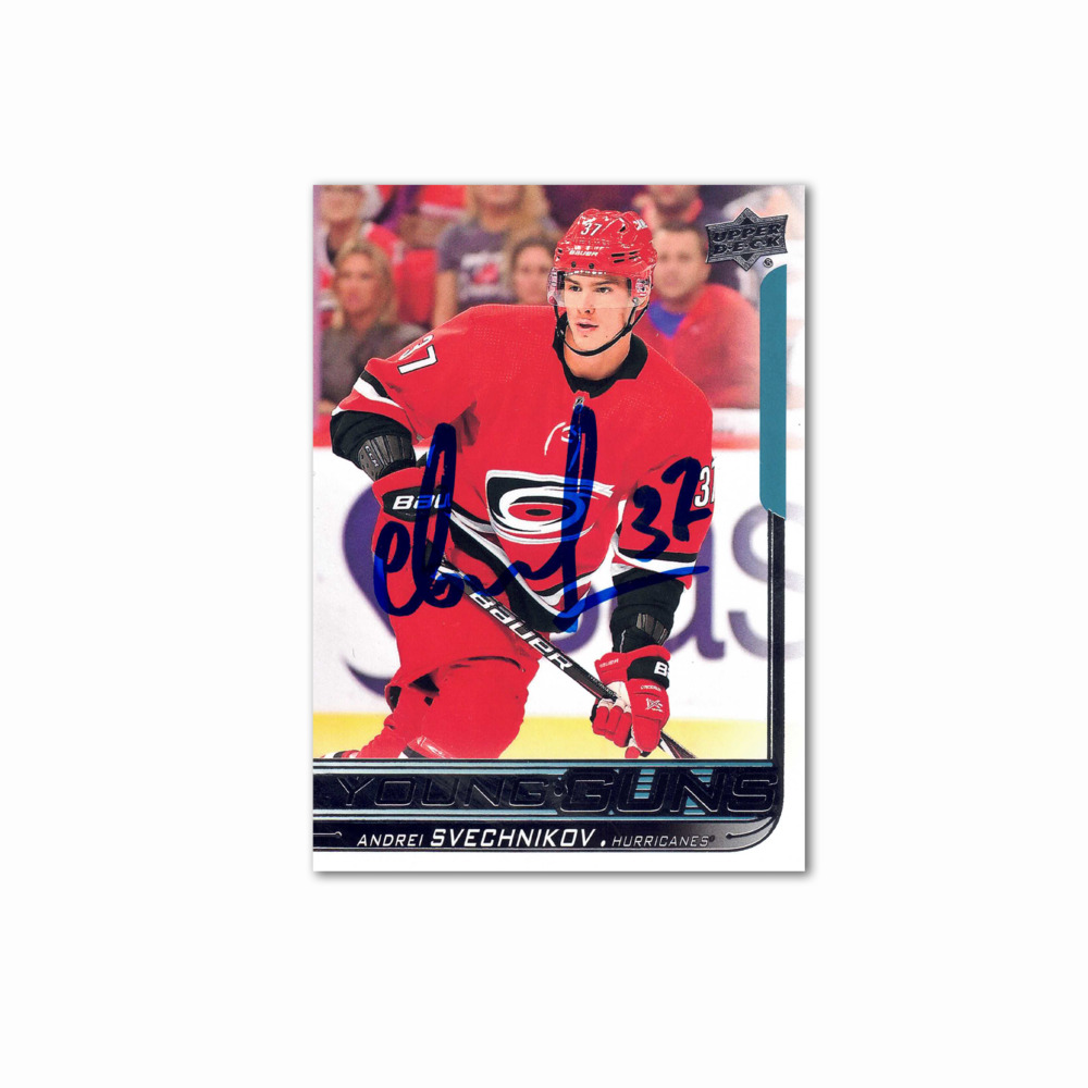 Andrei Svechnikov Autographed Carolina Hurricanes Young Gun Hockey Card