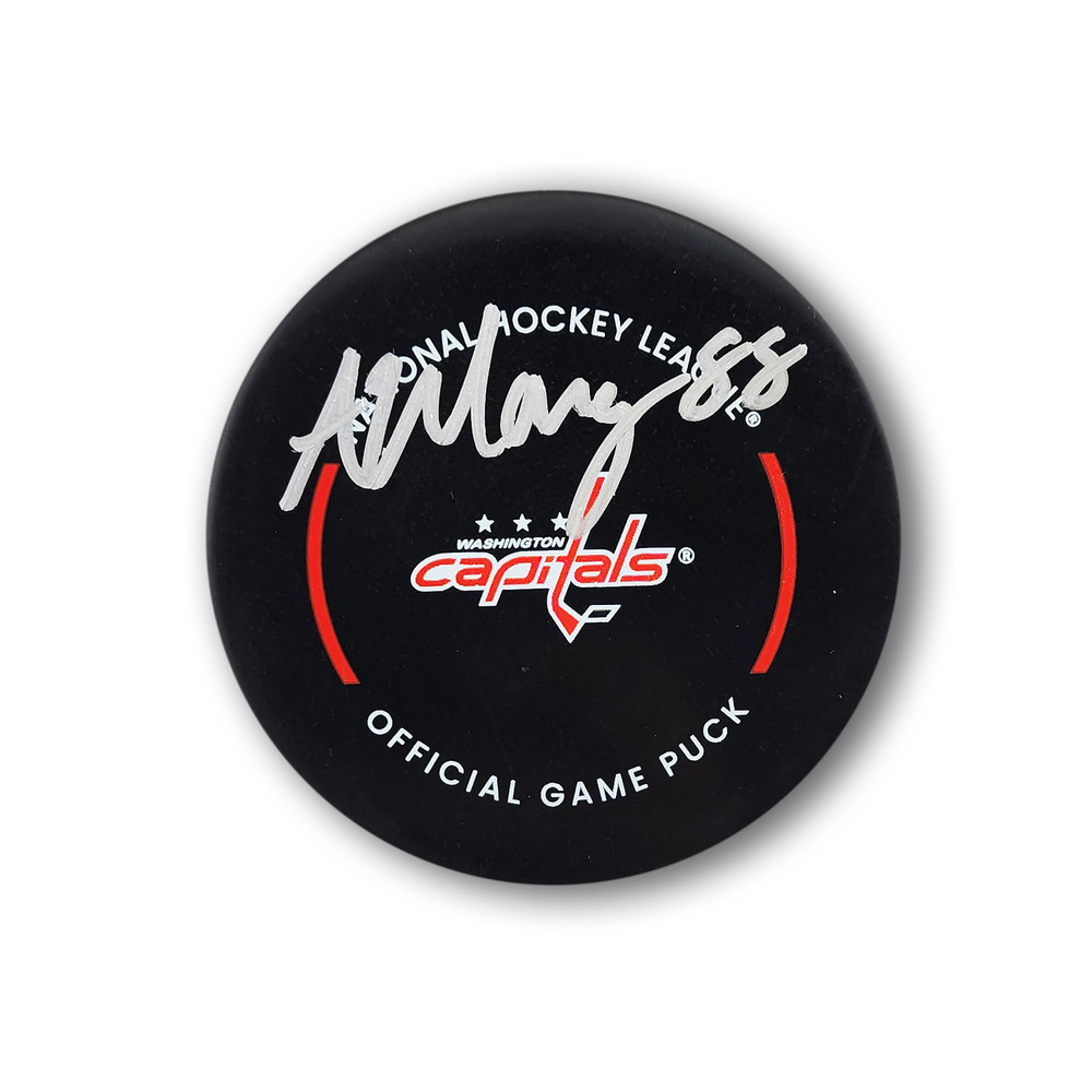 Andrew Mangiapane Autographed Washington Capitals Official Hockey Puck