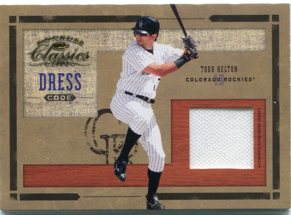 2004 Donruss Classics Dress Code Jersey #7 Todd Helton 99/100