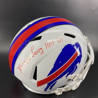 HOF - Bills Marv Levy Signed Replica Speed Helmet