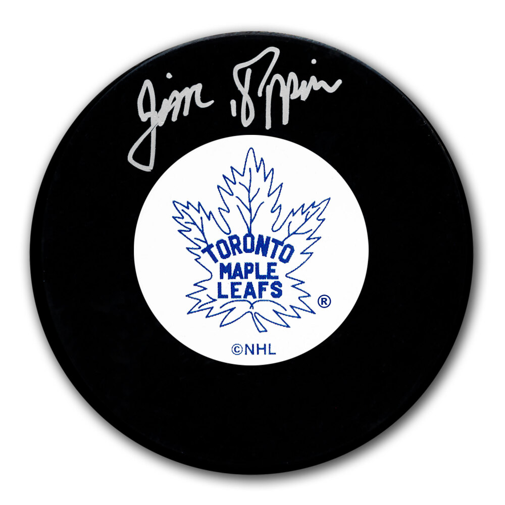 Jim Pappin Toronto Maple Leafs Original 6 Autographed Puck