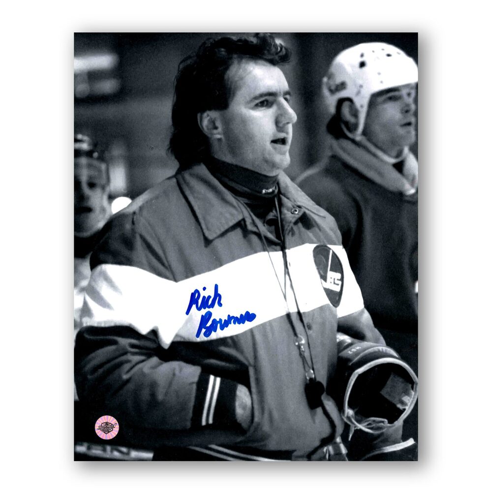 Rick Bowness Autographed Winnipeg Jets Original Coaching 8x10 Photo
