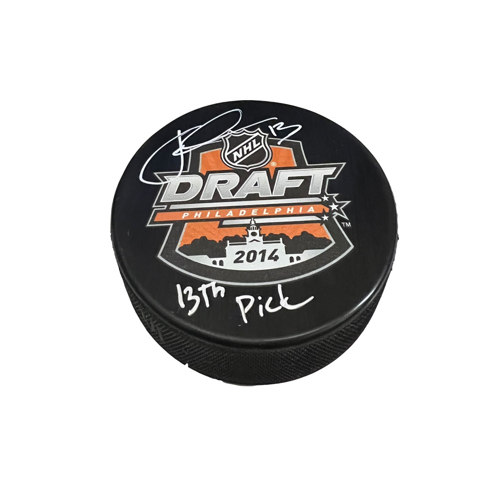 JAKUB VRANA Signed 2014 NHL Draft Puck - 13th Pick Inscription - Washington Capitals