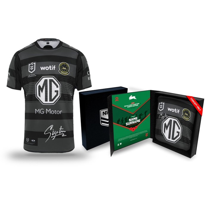 Taane Milne South Sydney Rabbitohs ANZAC Round Signed Player Issue Jersey 