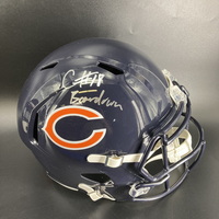 NFL - Bears Caleb Williams Signed Replica Speed Helmet With "Bear D...