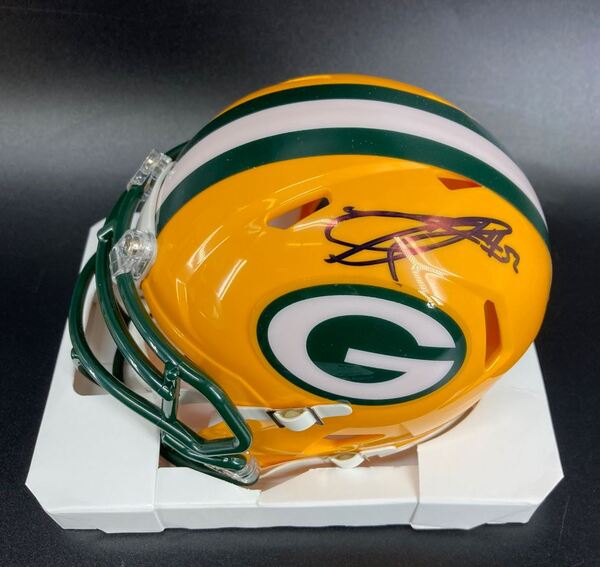 NFL - Packers Rashan Gary Signed Mini Helmet