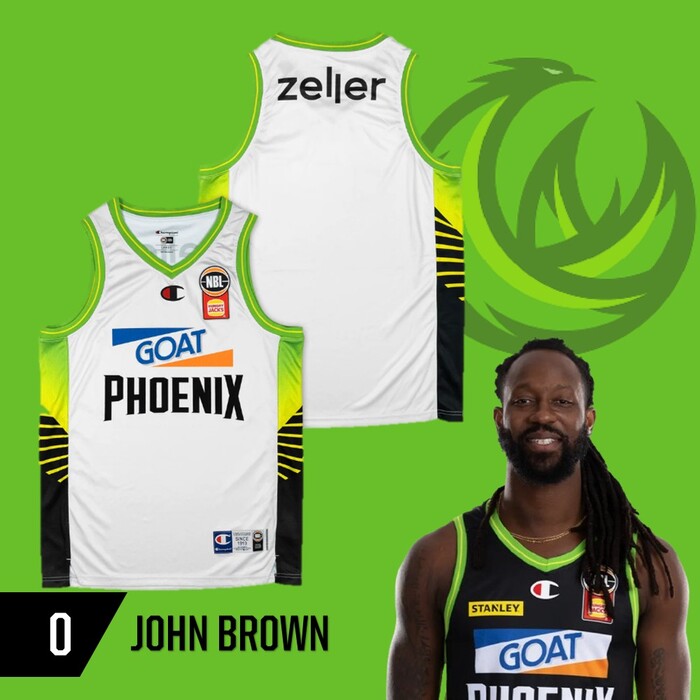 Photo of John Brown #0 S.E.M Phoenix 2025/26 NBA Game Worn Jersey