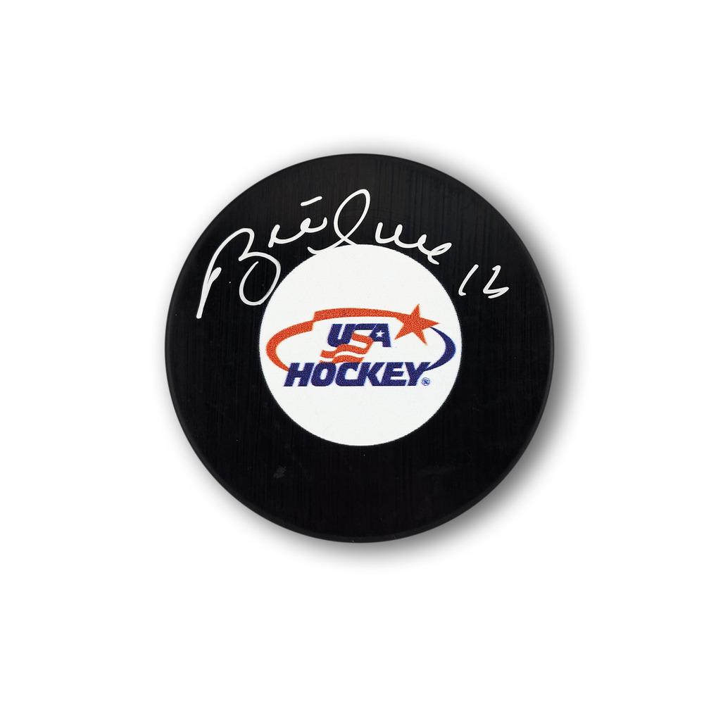 Brett Hull Autographed Team USA Hockey Puck