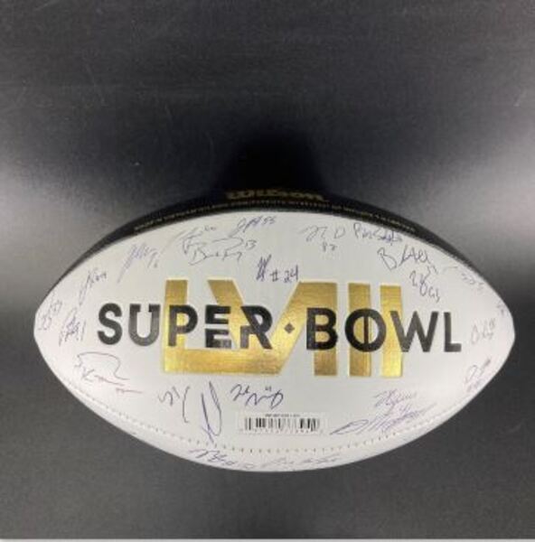NFL - 49ers Multi Sign Super Bowl LVIII Commemorative Panel Ball Signed ...