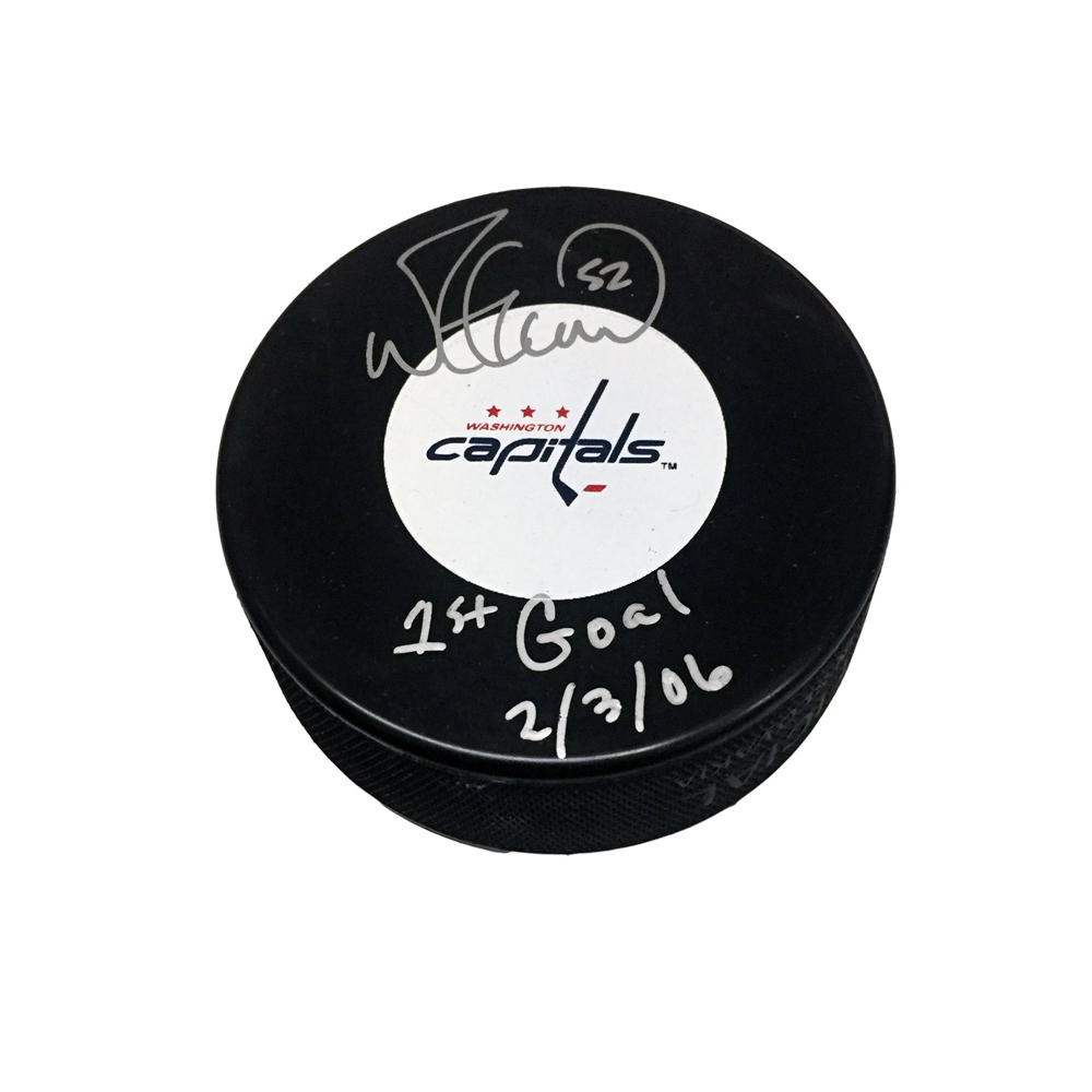 MIKE GREEN Signed & Inscribed Washington Capitals Puck with 