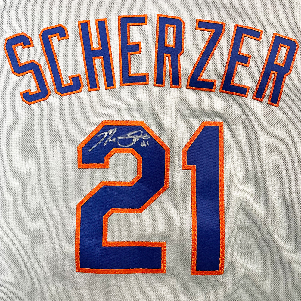 Max Scherzer #21 - Autographed Game-Used Road Grey Jersey - 7 IP