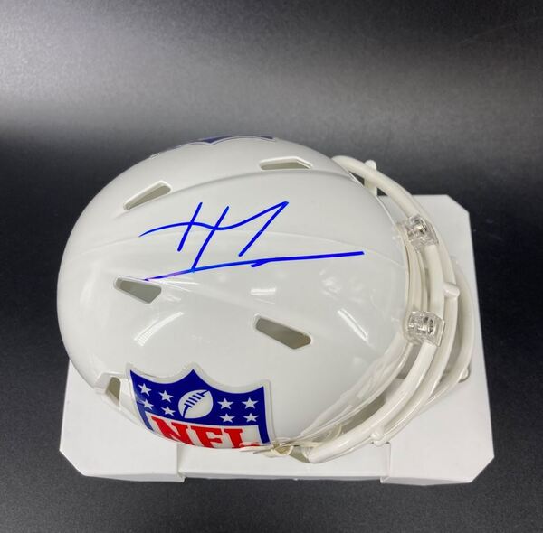 NFL - Cowboys Jalen Tolbert Signed NFL Shield Mini Helmet