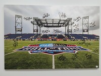 HOF - Multi Signed 24x36 Hall Of Fame Canvas Print Signed by Emmitt Smit...