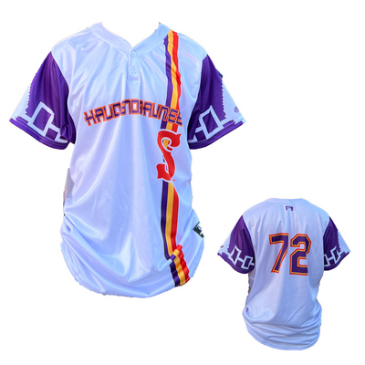Haudenosaunee Syracuse Mets Gilberto Celestino Game-Worn, Autographed Jersey; #6, Size 46 (Large)