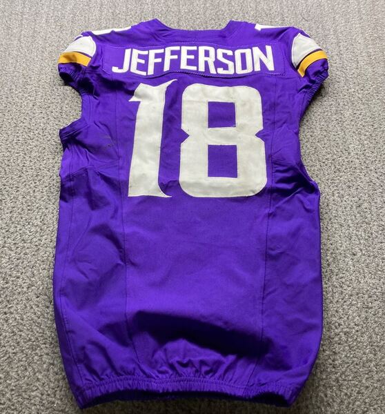 STS - Vikings Justin Jefferson Game Worn Jersey (11/09/2025) Size 40 Wit...