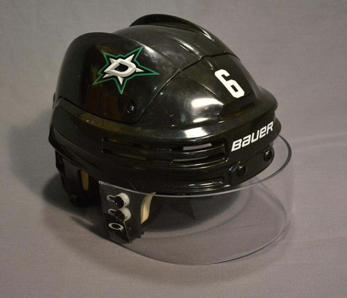 Image of Daley, Trevor<br>Dallas Stars<br>Black, Bauer Helmet w/ Oakley Shield<br>#6