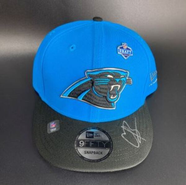 NFL - Panthers Chris Brazzell II Signed Hat With 2026 Draft Pin