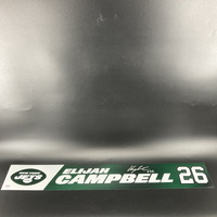 Jets - Elijah Campbell Signed Locker Name Plate