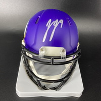 NFL - Vikings JJ McCarthy Signed Mini Helmet