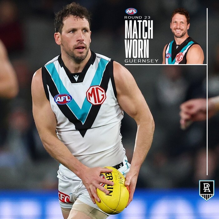 Photo of Travis Boak #10 Port Adelaide Match-Worn Signed Final Clash Guernsey