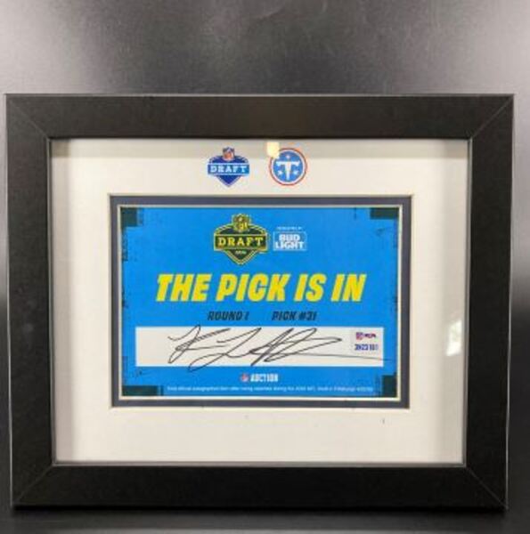 Keldrick Faulk  Autographed Commemorative Draft Card - First NFL Auction...