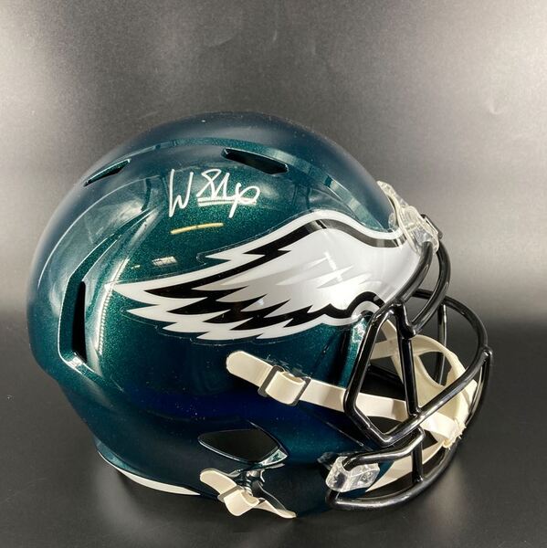 NFL - Eagles Will Shipley Signed Replica Speed Helmet