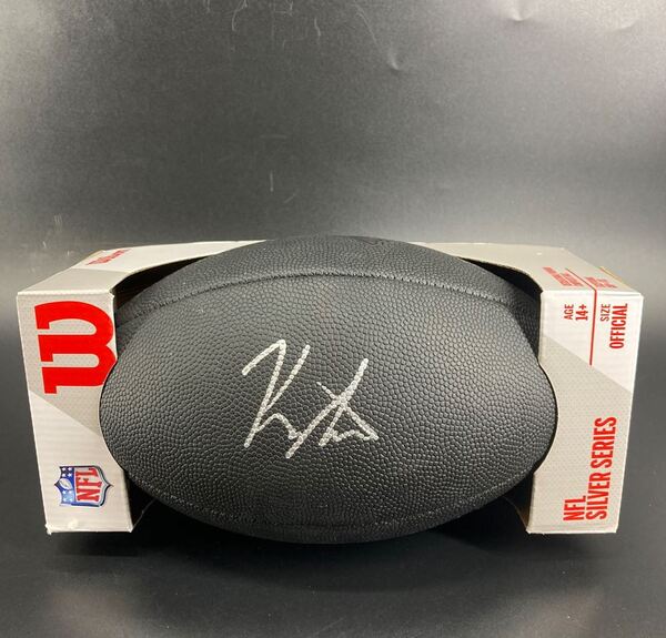 NFL - Patriots Kyle Williams Signed Black Composite Silver Series Football