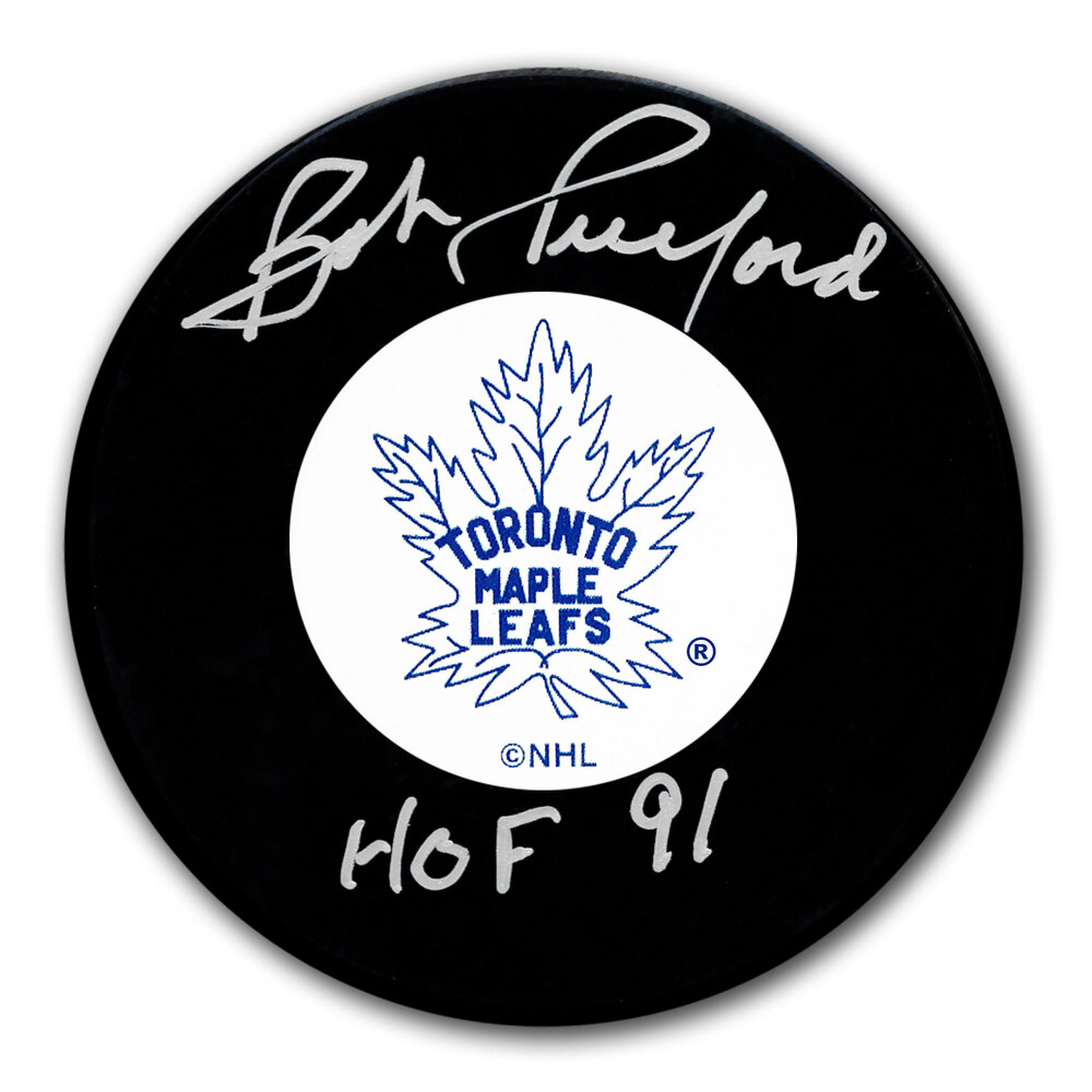 Bob Pulford Toronto Maple Leafs HOF Original 6 Autographed Puck