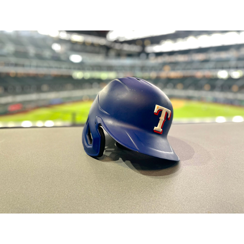 Game-Used Blue Batting Helmet - WASH @ TEX 6/26/2022 - Nathaniel Lowe