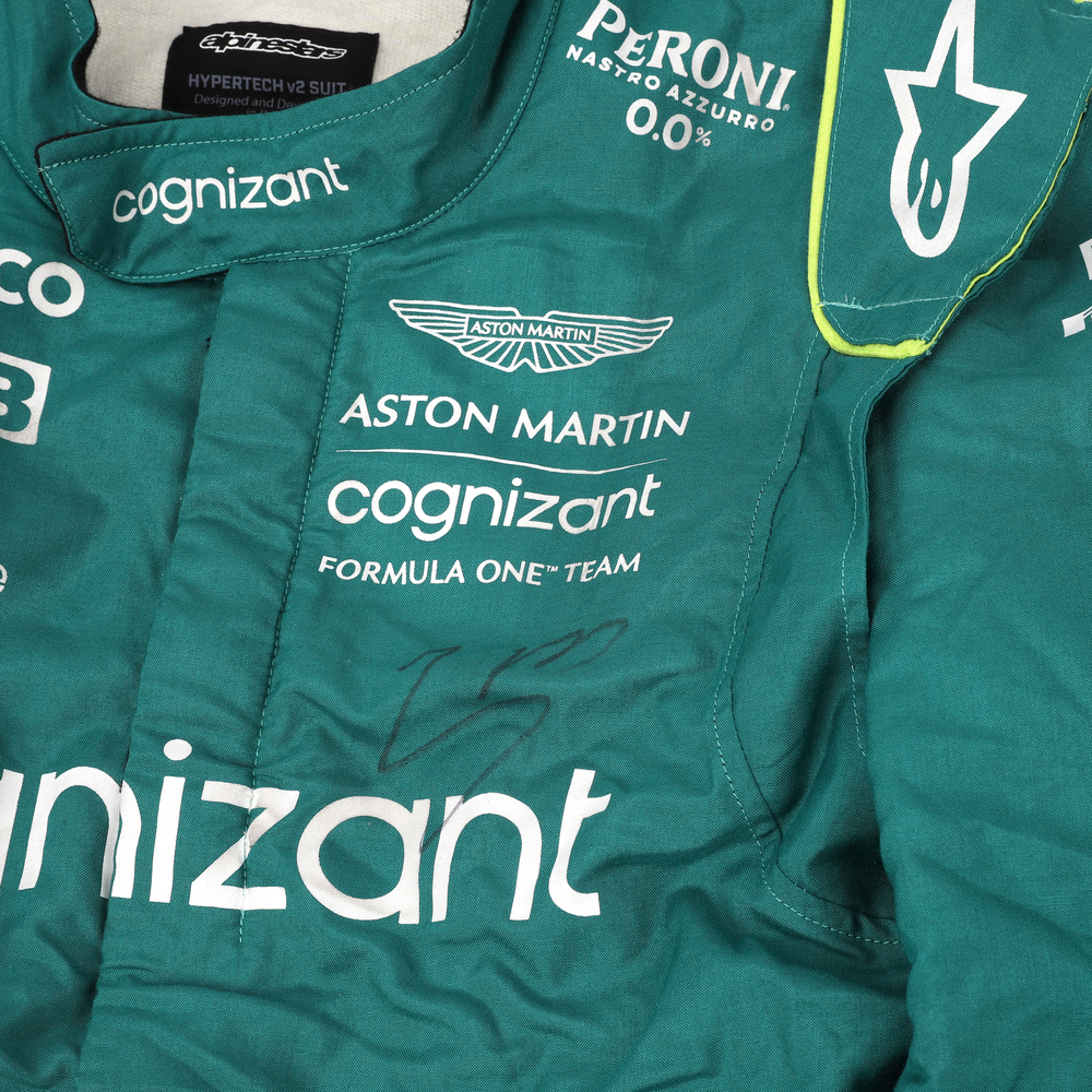 Lance Stroll 2022 Signed Race Used Race Suit Singapore GP F1 Authentics