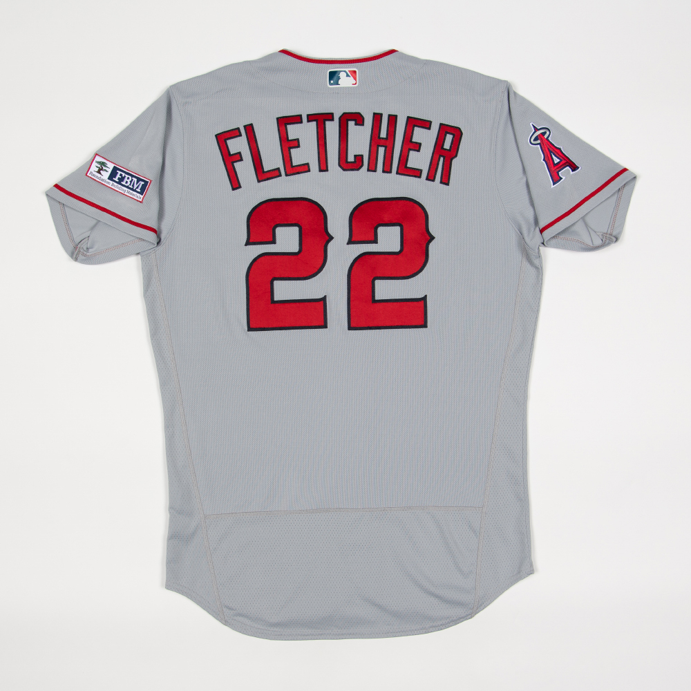 2023 David Fletcher Game Used Grey Jersey Franchise Record Runs, Hits