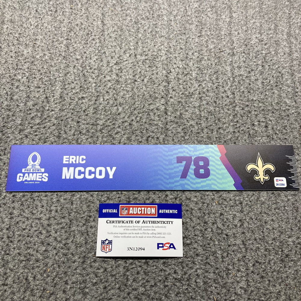 NFL - Saints Erik McCoy 2024 Pro Bowl Games Nameplate 1 of 1 (Spelling Error)